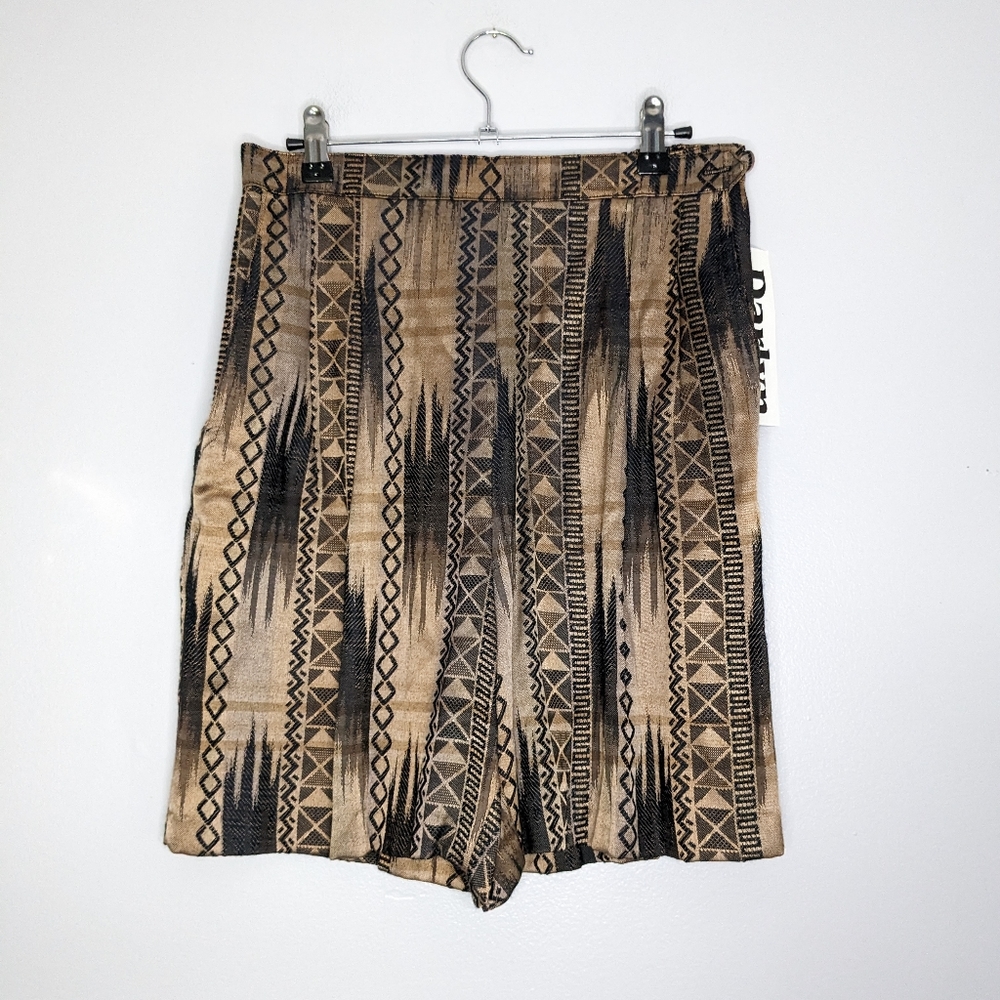 Vintage 90s Deadstock Funky Tribal High Waisted Shorts by Darlyn